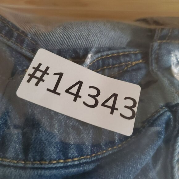 No Boundaries Overalls Womens XL Blue Frayed Hem Adjustable Straps Shortalls - Picture 7 of 7